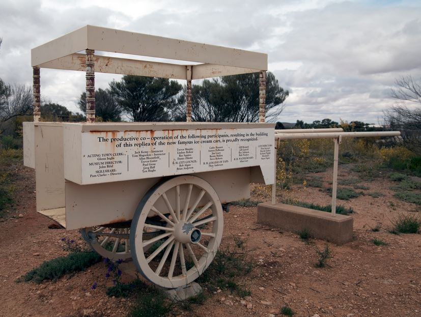 Gunman ice cream cart
